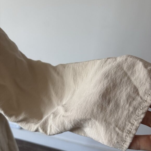 Madewell Tie-Front Paperbag Midi Dress Faux Wrap Peasant Boho Sz Medium - Picture 7 of 16